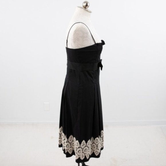 Robert Rodriguez 8 Pleated Babydoll Dress Black - Picture 5 of 7